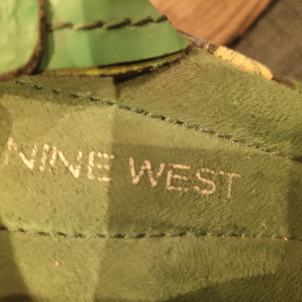 Nine West Teal and Patterned Wedges - Picture 4 of 6